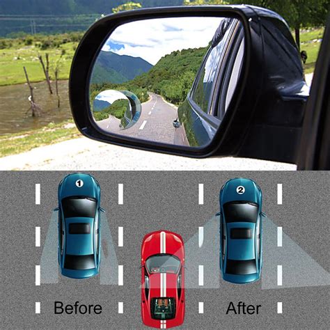 2pcs Car Mirror Auto 360 Wide Angle Round Convex Mirror Car Vehicle ...