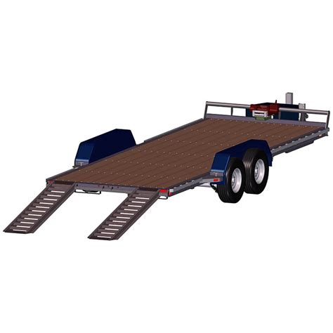 Car Hauler Plans / Equipment Trailer Plans - 6'10" x 20' - 10,400 lb.