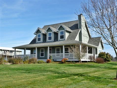 wrap around porch | Beautiful Wrap around porch on Oregon Horse Property Ranch Style Floor Plans ...