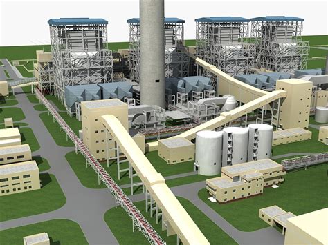 3D thermal power plant - TurboSquid 1346681