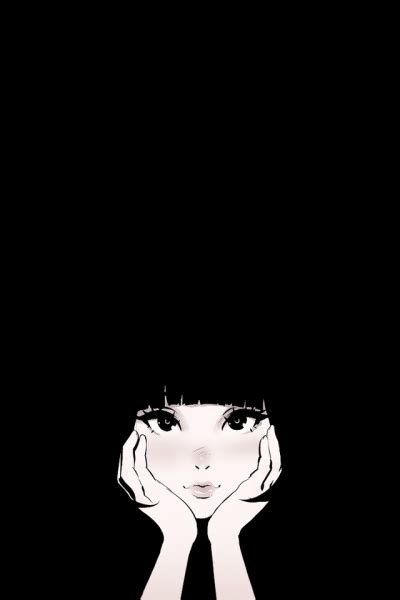 monochrome anime girls | Tumblr | Black aesthetic wallpaper, Black ...