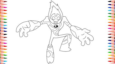 Ben 10 Heat Blast Coloring Pages