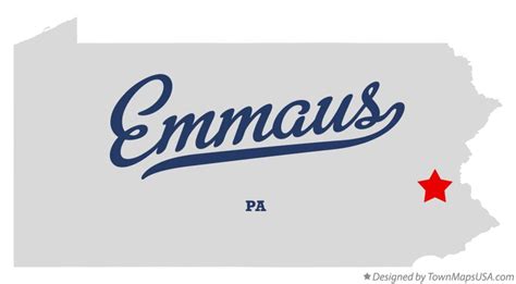 Map of Emmaus, PA, Pennsylvania