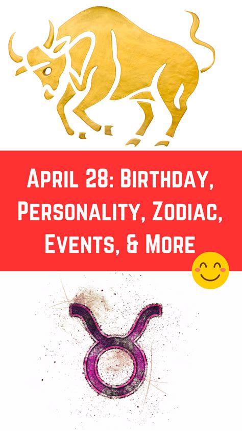 April 28th: Birthday, Personality, Zodiac, Events