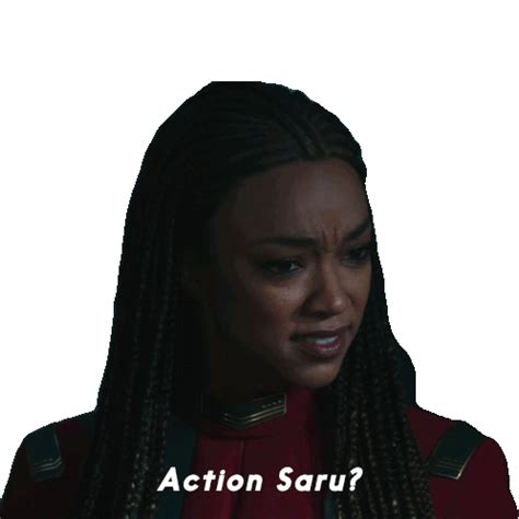 Action Saru Captain Burnham Sticker - Action Saru Captain burnham Star trek discovery - Discover ...