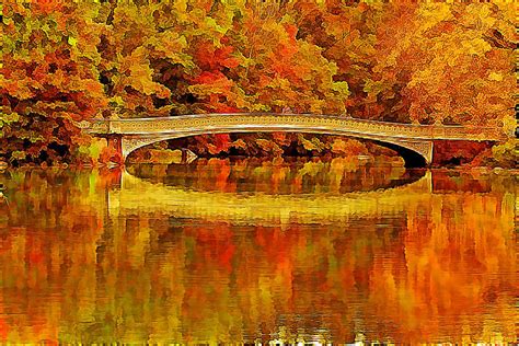 Golden Central Park Bow Bridge in Fall Photograph by Geraldine Scull | Pixels