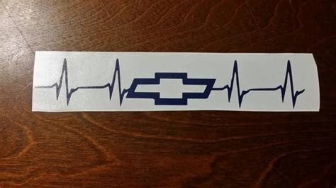 This listing is for 1 Chevrolet Heartbeat vinyl decal made with outdoor vinyl. Approximate size ...