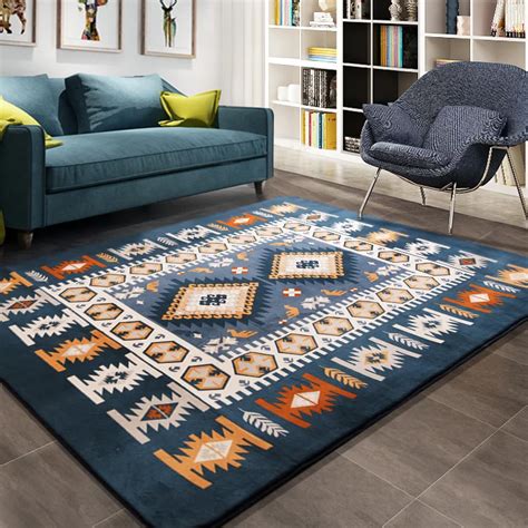 Aliexpress.com : Buy Mediterranean style Area Rugs Simple Modern Blue Large Carpet for Living ...