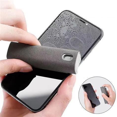 New 2 In 1 Phone Screen Cleaner Spray Portable Tablet Mobile PC Screen Cleaner Microfiber Cloth ...