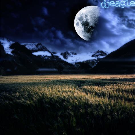 Corn Field Under Moon by djeagle on DeviantArt