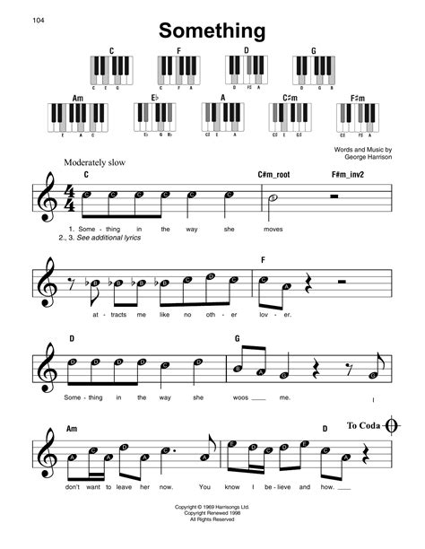 Something (Super Easy Piano) - Print Sheet Music Now