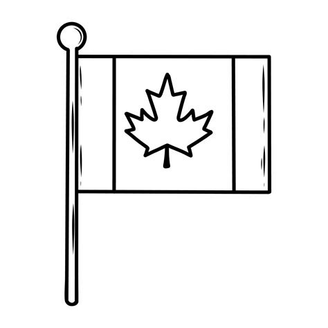 Flag of Canada. Vector doodle illustration. Hand drawn sketch. 23213204 ...