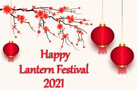 happy lanternern festival with red lanterns hanging from the branches and flowers on white ...