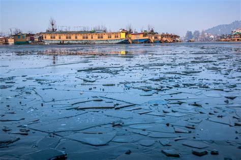 A View of Snow Frozen Dal Lake in Winter Time, Srinagar, Kashmir, India Editorial Image - Image ...