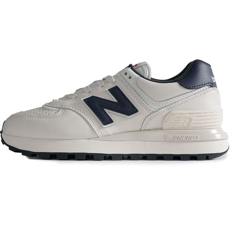 New Balance 574 Leather - White/Navy - U574LGTO