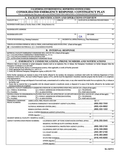 Contingency Planning Template