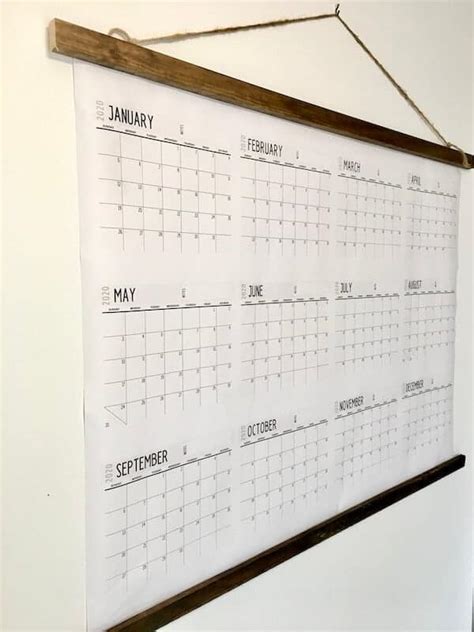 DIY Large Wall Calendar - See All 12 Months at One Time!