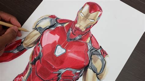 IRON MAN DRAWING - AVENGERS ENDGAME - YouTube