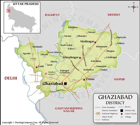 Ghaziabad Map And Ghaziabad Satellite Image, 55% OFF