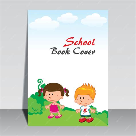 Premium Vector | School book cover design. cartoon background with vector cartoon character ...