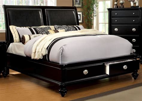 Laguna Hills Black Cal. King Storage Platform Bed from Furniture of America (CM7652L-CK-BED ...