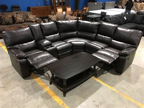 3 PCE BROWN LEATHER UPHOLSTERED RECLINING SECTIONAL SOFA - Able Auctions