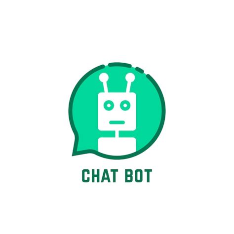 Premium Vector | Chat bot logo like green speech bubble