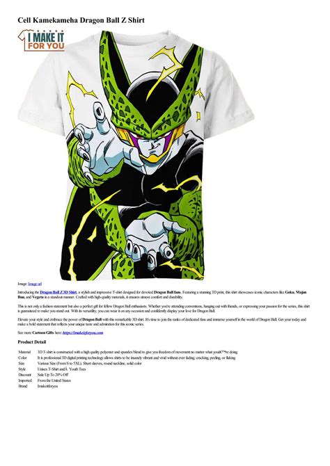 Cell Kamekameha Dragon Ball Z Shirt by imakeitforyou - Issuu