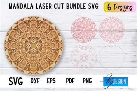 Mandala Laser Cut SVG | Mandala SVG Design | CNC files By Fly Design | TheHungryJPEG