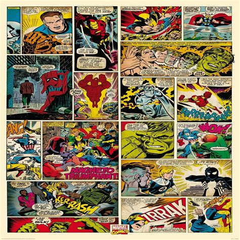 1 Wall Wallpaper Mural Marvel Comics 1.58m x 2.32m