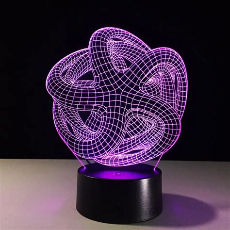 Aliexpress.com : Buy Abstraction 3D Night Light RGB Changeable Mood Lamp LED Light DC 5V USB ...