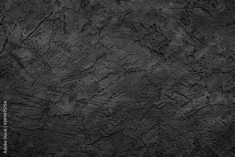 Black stone background texture. Black stone plaster cement. Grunge wall. Graphite Stock Photo ...