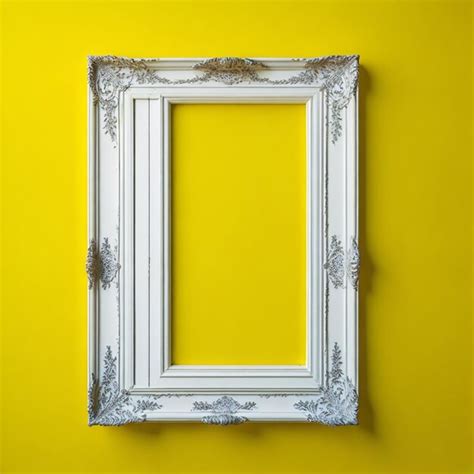 Premium AI Image | frame by a yellow wall