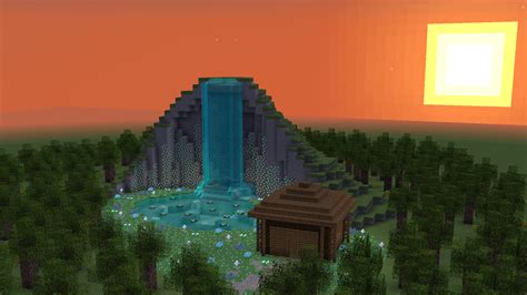 My attempt at building a waterfall on a superflat : r/Minecraft