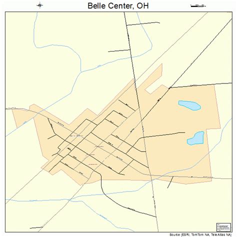 Belle Center Ohio Street Map 3905116