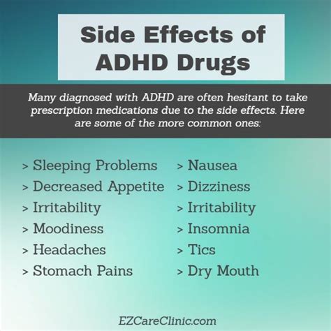 Adult Guide to ADD / ADHD Medication Types and Side Effects | EZCare