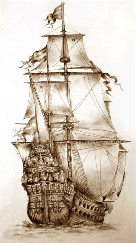 Tall Ships and Maritime History | Pirate ship drawing, Ship drawing ...