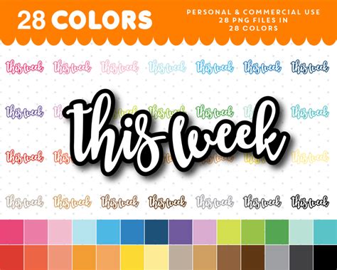 This week text clipart, This week planner clipart, CL-1038