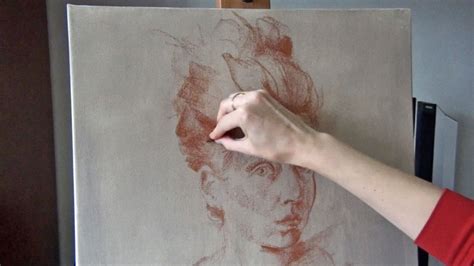 How to Draw a Portrait in Sanguine on Canvas – Sanguine Drawing Techniques – Old Masters Academy