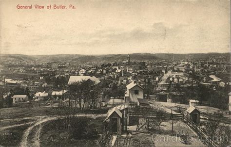 General View of Butler Pennsylvania Postcard