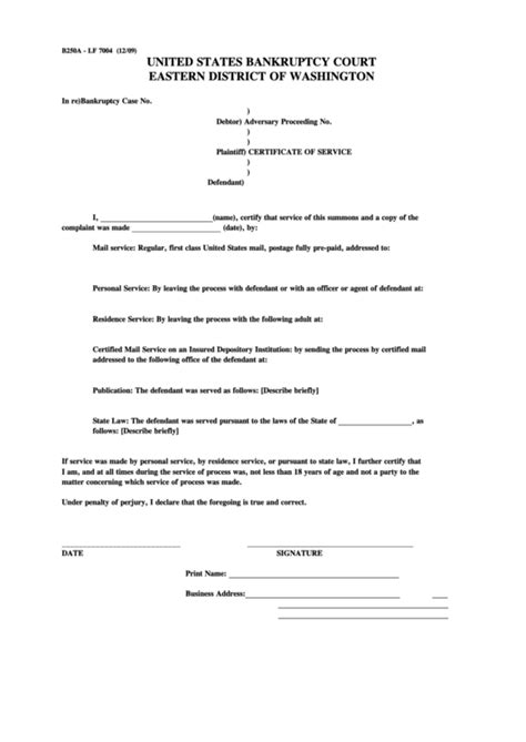 Free Printable Bankruptcy Forms - Printable Form 2024