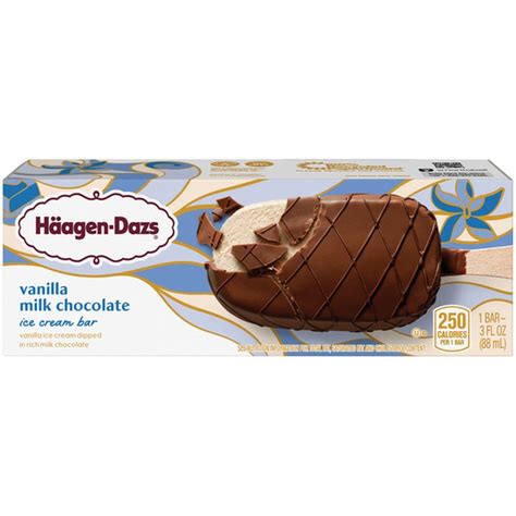 Haagen-Dazs Vanilla Milk Chocolate Ice Cream Bar (3 oz) - Instacart