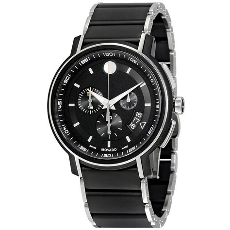 Movado - Movado Strato Chronograph Black Dial Mens Watch 0607006 - Walmart.com - Walmart.com