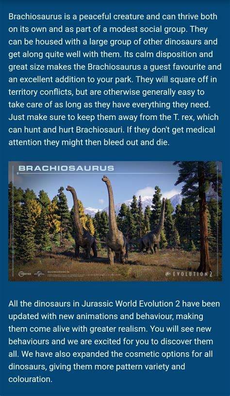 All the dinosaurs in JWE2 have been updated with new animations and ...