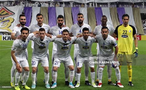 Esteghlal FC's starting eleven line-up prior to their AFC Champions ...