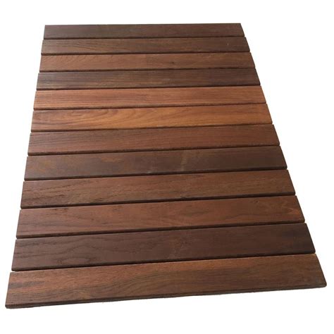 RollFloor 2 ft. x 3 ft. Camping Wood Deck Tile Pads in Brown-11115 - The Home Depot