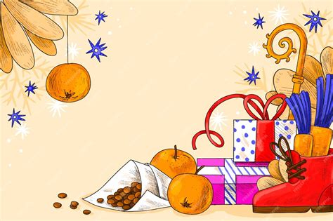 Free Vector | Hand drawn background for sinterklaas holiday