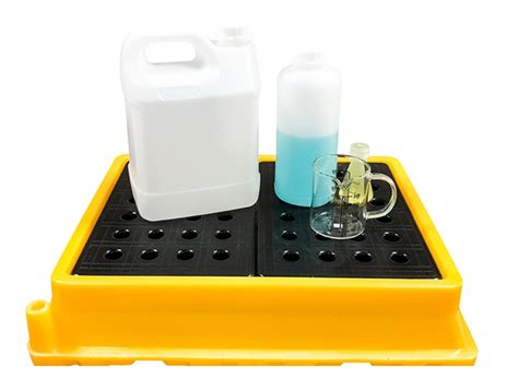 PE Laboratory Spill Tray, Yellow, 53x43x11cm