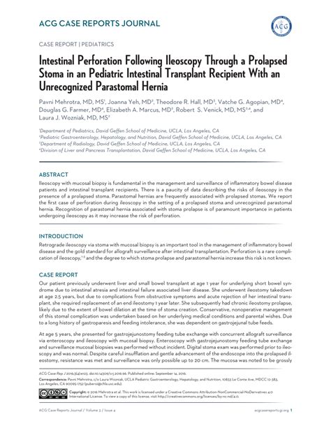 (PDF) Intestinal Perforation Following Ileoscopy Through a Prolapsed ...