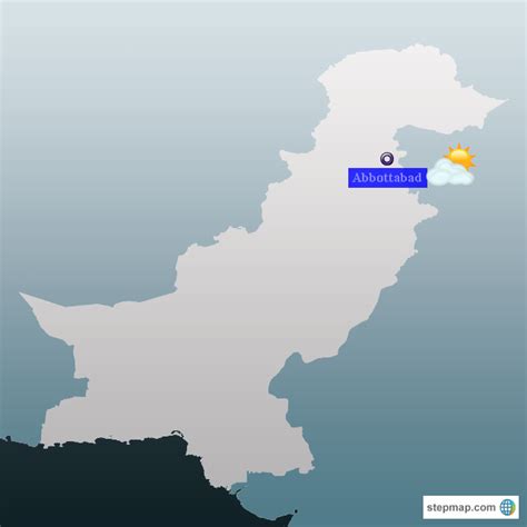 StepMap - Abbottabad - Landkarte für Pakistan